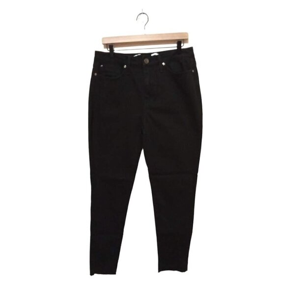 SEVEN7 Black Mid-Rise Ankle Skinny Raw Hem Jeans Sz 14 - Picture 1 of 9